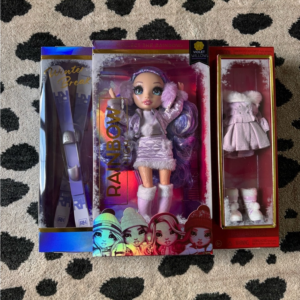 RAINBOW HIGH WINTER BREAK FASHION DOLL VIOLET WILLOW (PURPLE) NEW